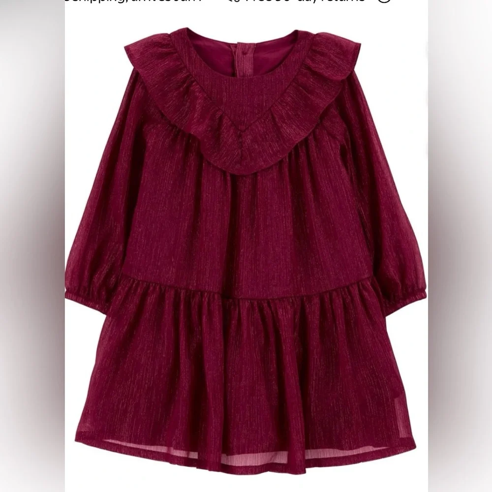 Elegant‎ Burgundy Girl’s Holiday Dress! NWT!